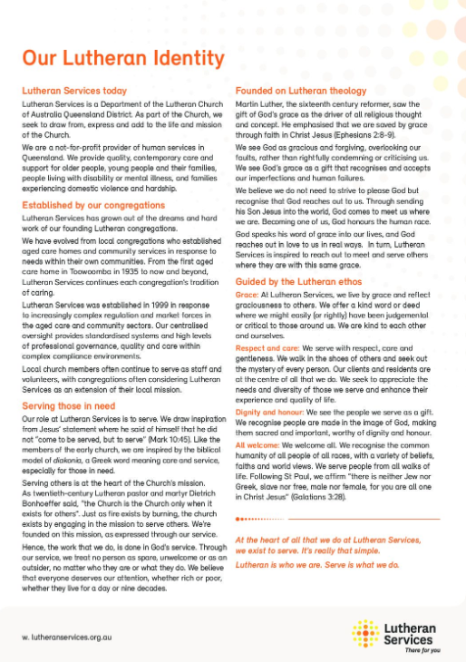 Our Lutheran Identity 